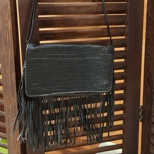 Elliott Lucca Black Fringe Bag